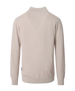 Heren trui met rits beige