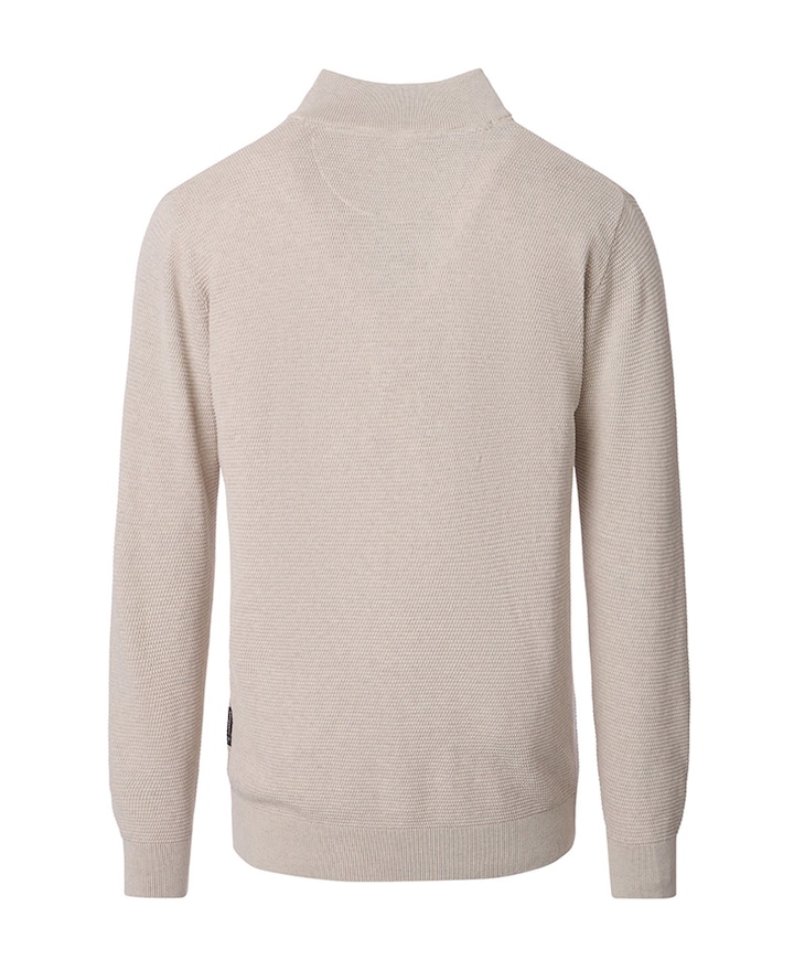 Heren trui met rits beige