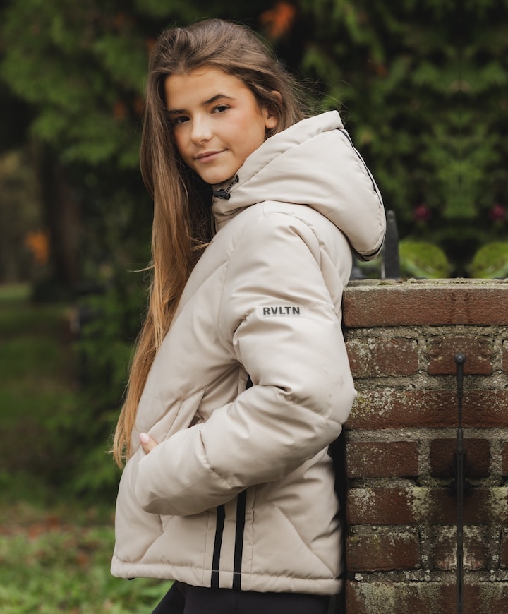 Meisjes jas beige