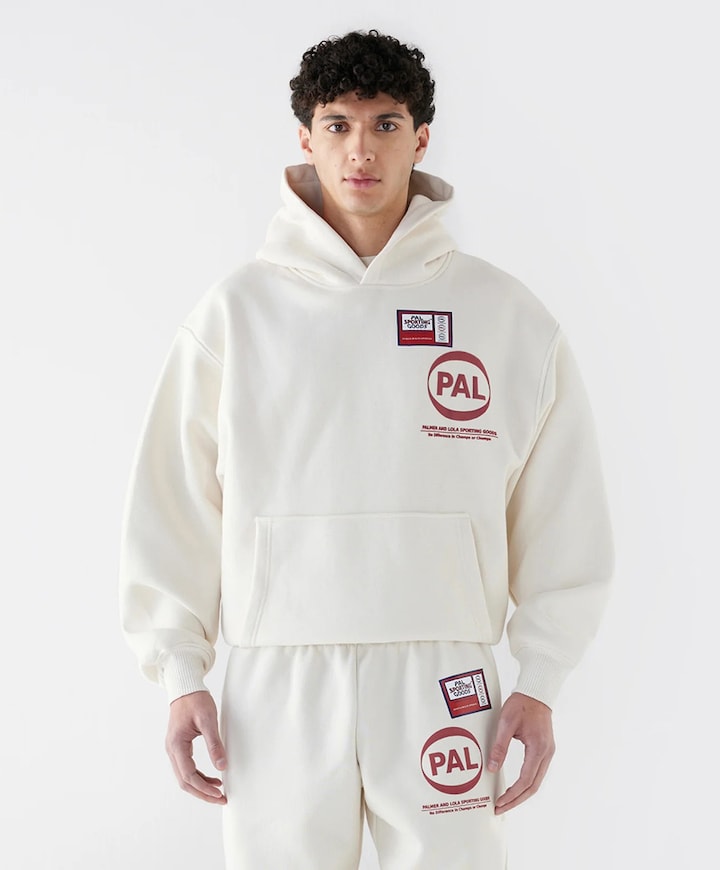 Heren hoodie ecru