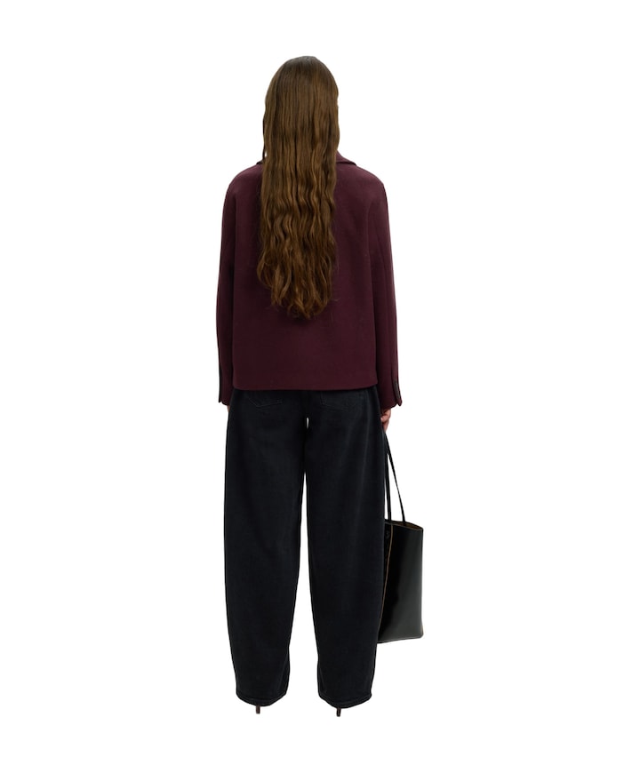 Dames jas bordeaux