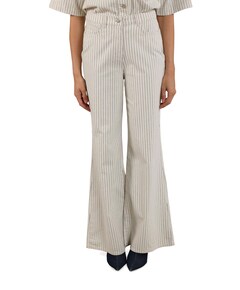 Senna Stripe dames broek ecru