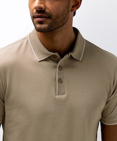 Heren polo beige