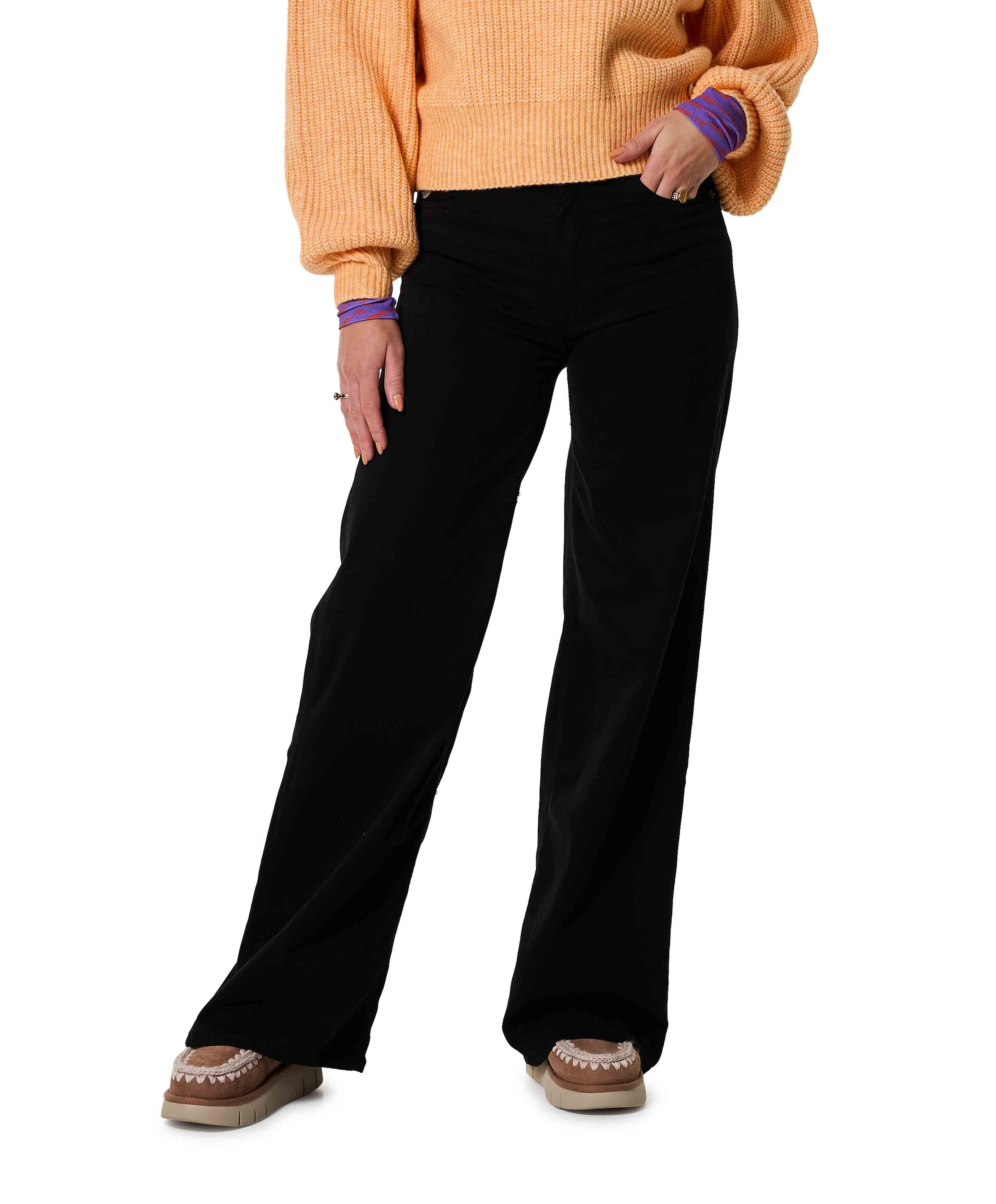 Palazzo 5043 Lea soft colour dames jeans zwart