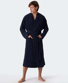 Heren ochtendjas blauw