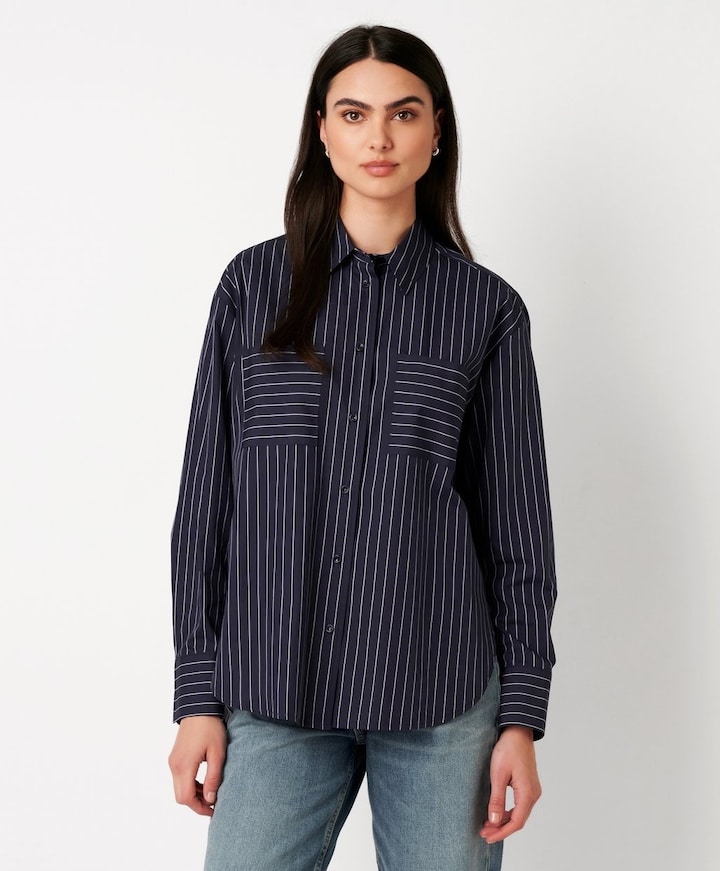 Dames blouse blauw