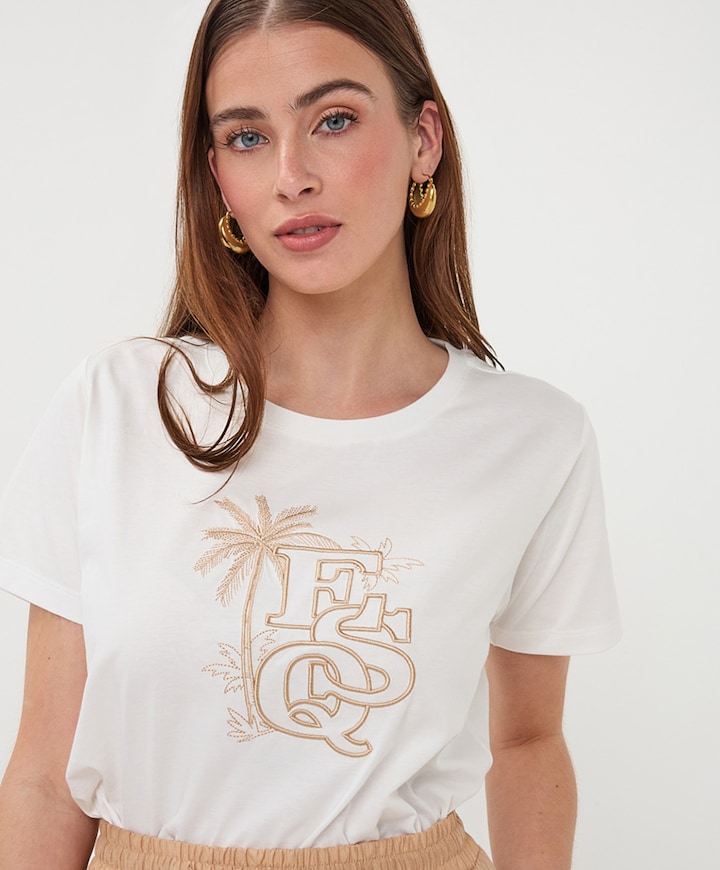 Dames T-shirt ecru