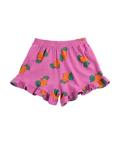 Tangerine all over ruffled meisjes korte broek paars
