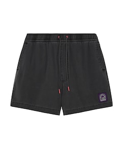 Sandbar garment dyed mesh short grijs