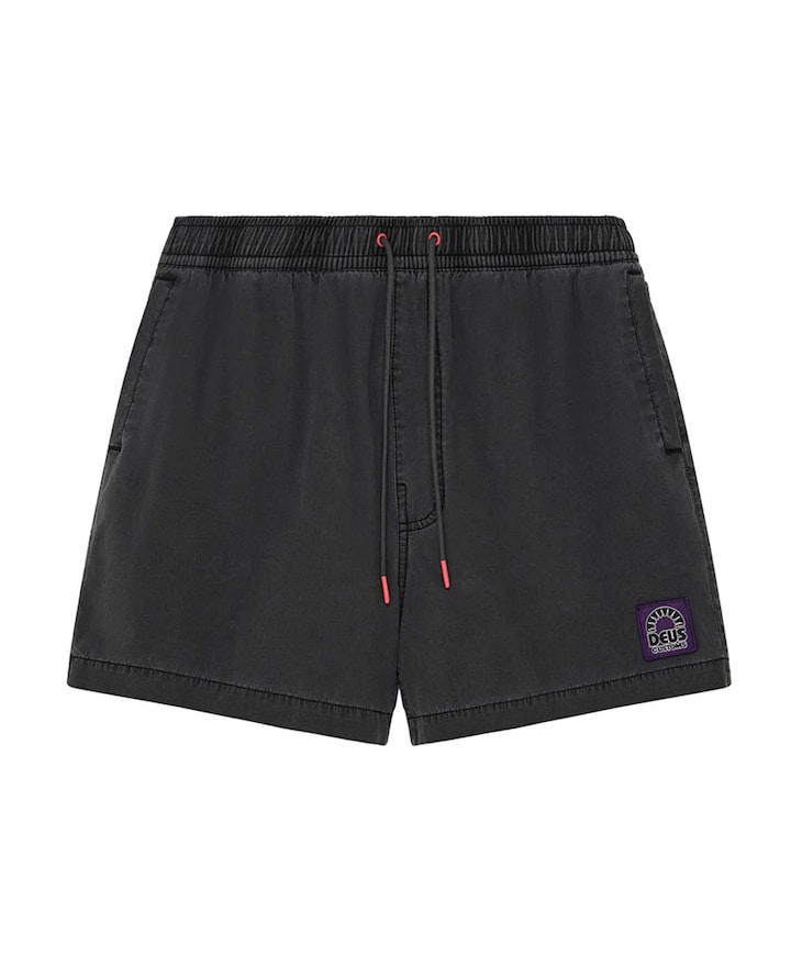 Sandbar garment dyed mesh short grijs