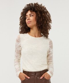 Dames longsleeve ecru