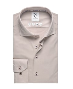 Heren overhemd extra lange mouw beige