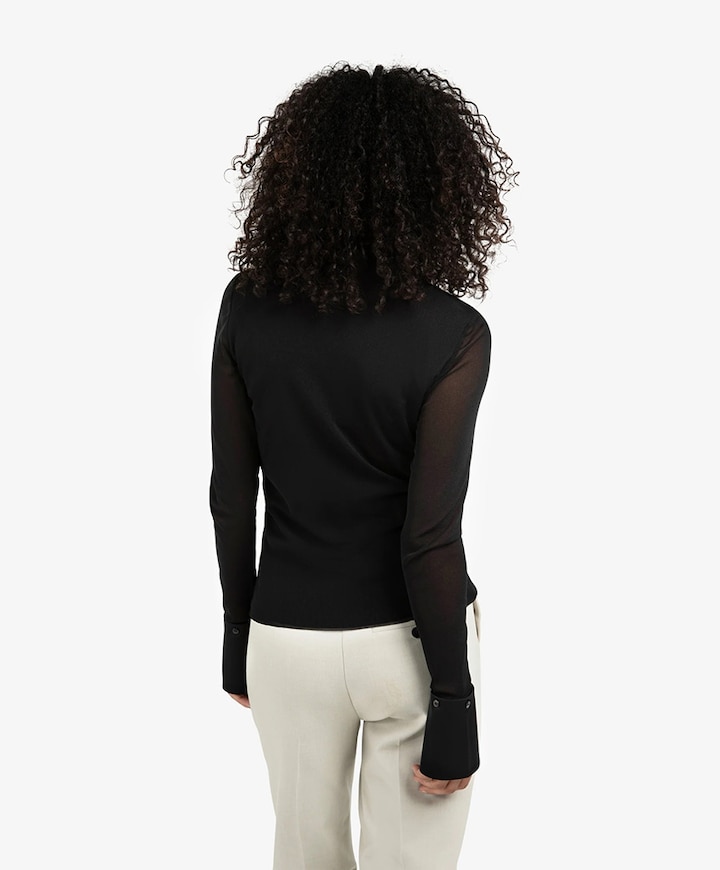 Dames longsleeve zwart