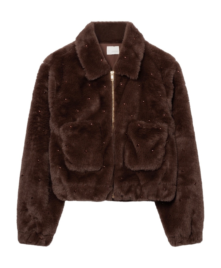Meisjes jas bruin