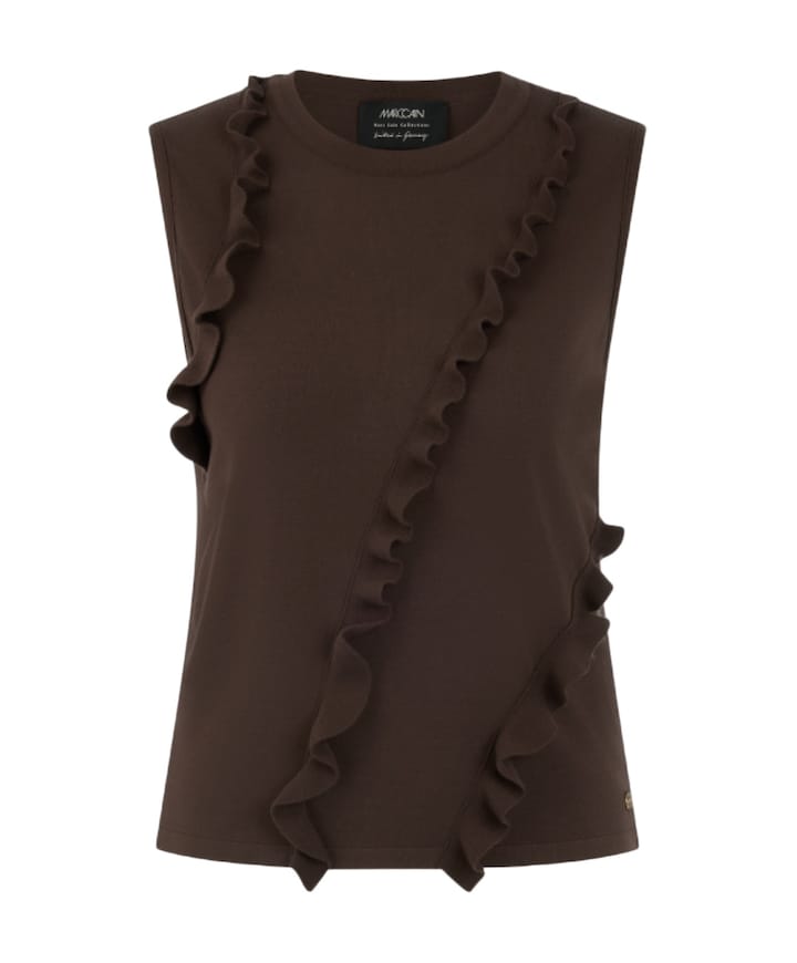 Dames top bruin