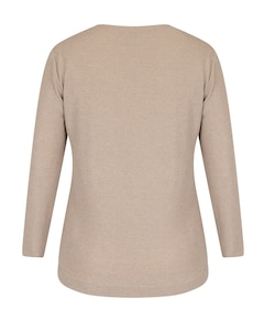 Dames longsleeve beige