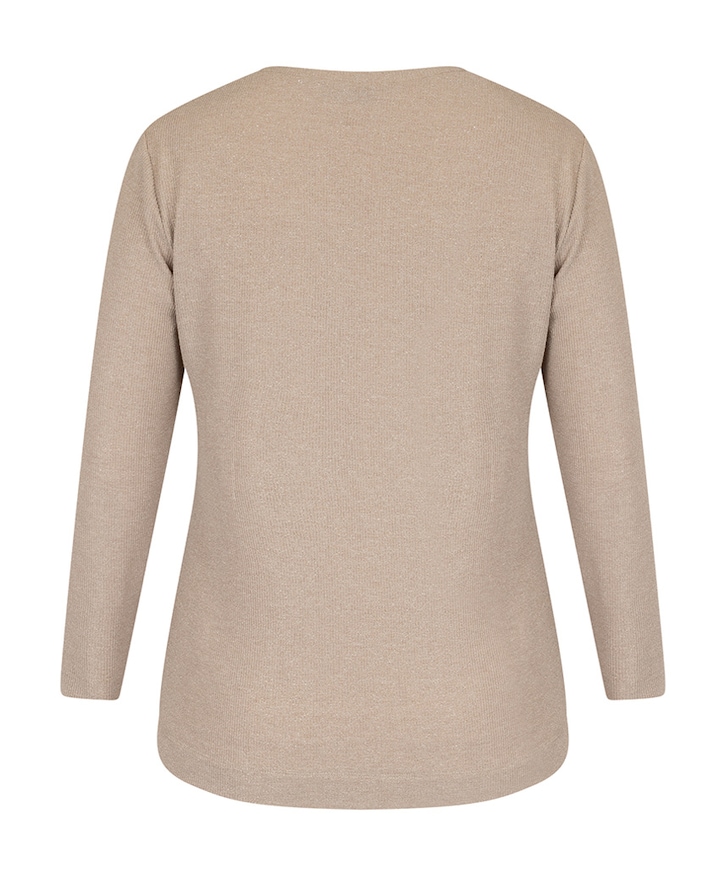 Dames longsleeve beige