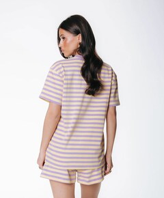 Jess Striped Sweatshorts dames korte broek geel