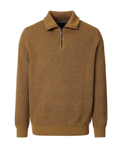 Heren trui met rits geel