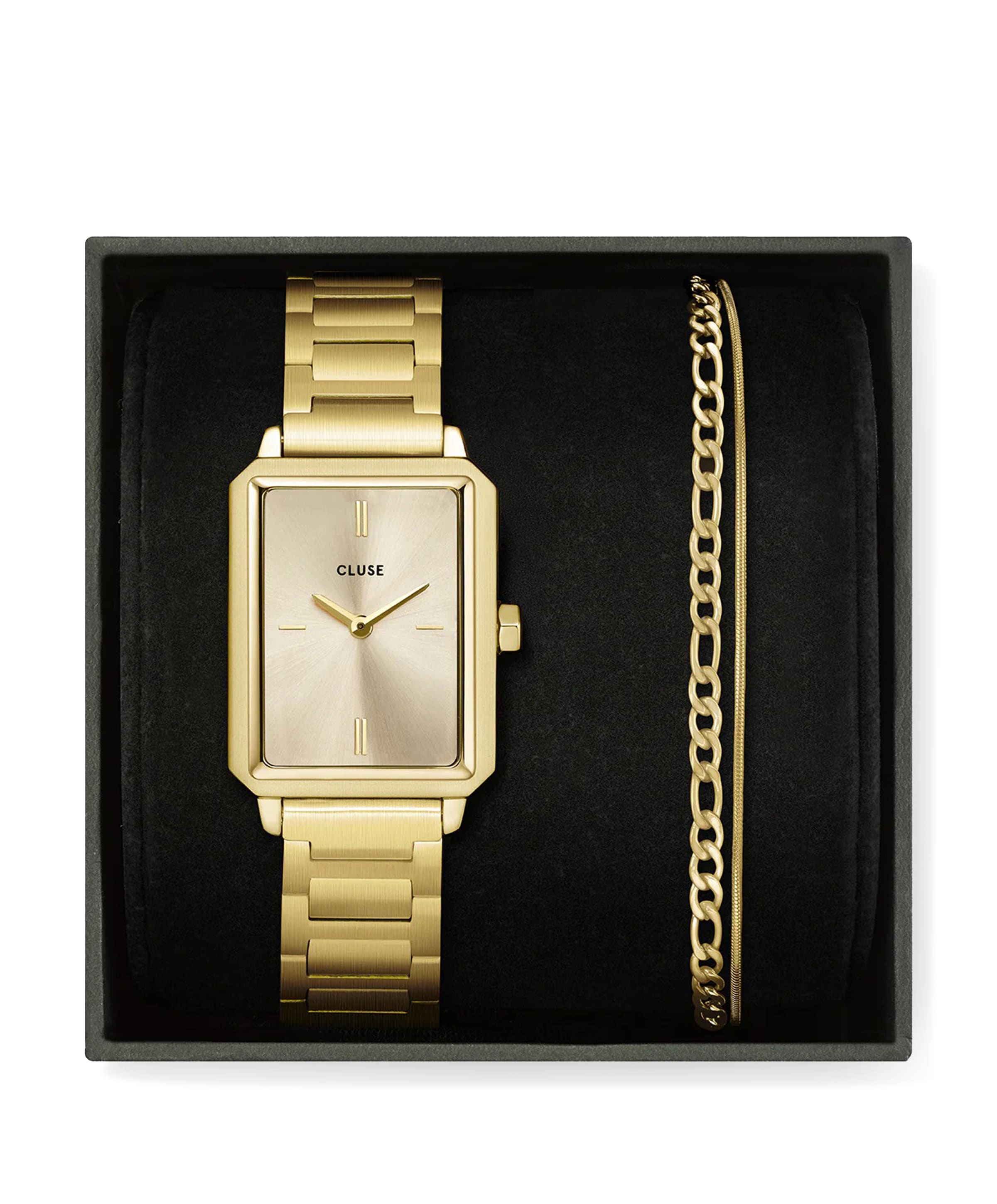 Dames horloge gift set goud