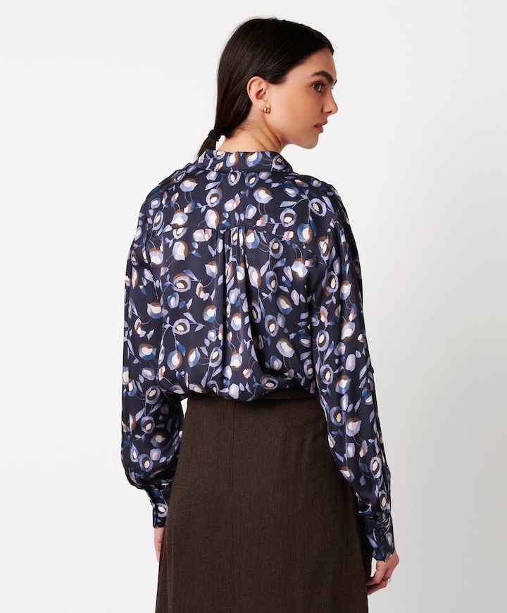 Dames blouse blauw