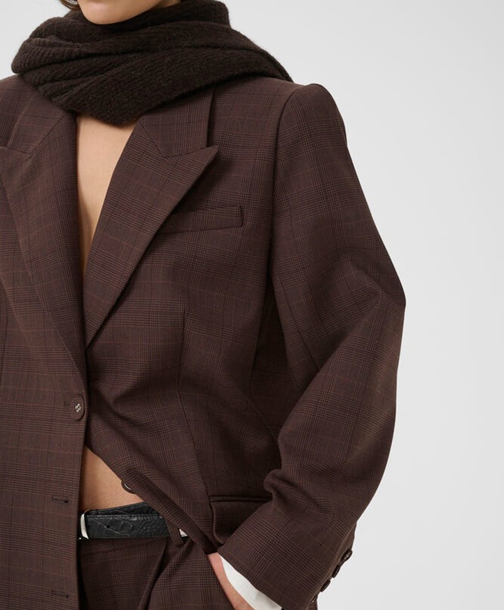 Dames blazer bruin