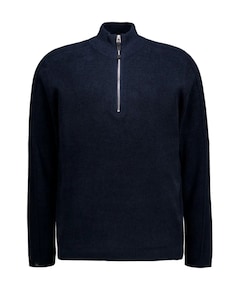 Heren trui met rits blauw