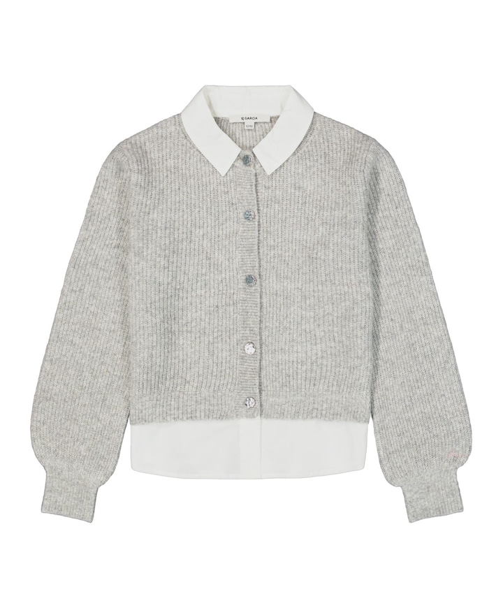 Meisjes vest grijs