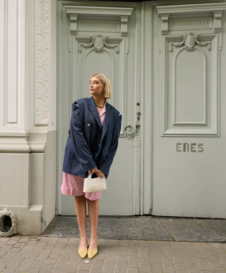 Dames blazer blauw
