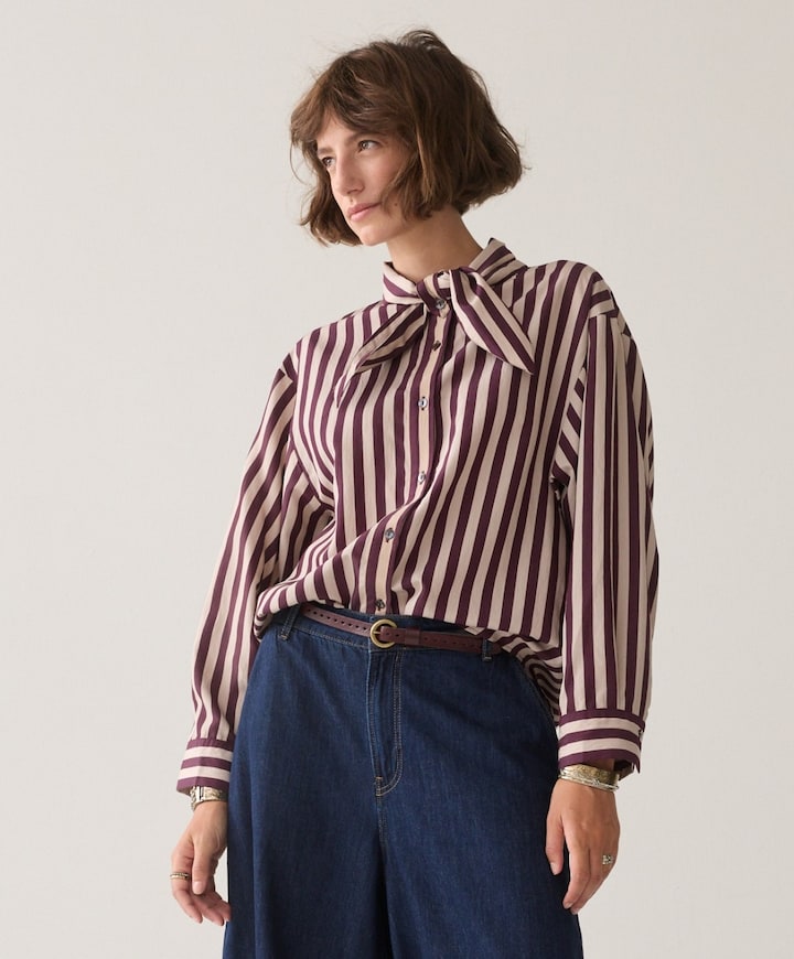 Dames blouse bordeaux