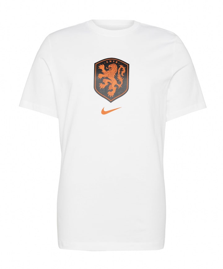 Voetbalshirt KNVB Crest Tee WK 2026 Nederland wit