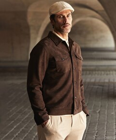 Heren overshirt bruin