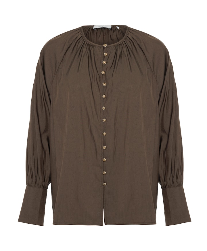 Dames blouse bruin
