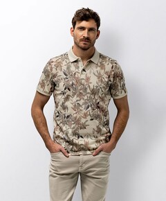 Heren polo beige
