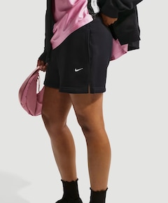 W Nk Stdo Flc Mr Std 4in dames shorts zwart