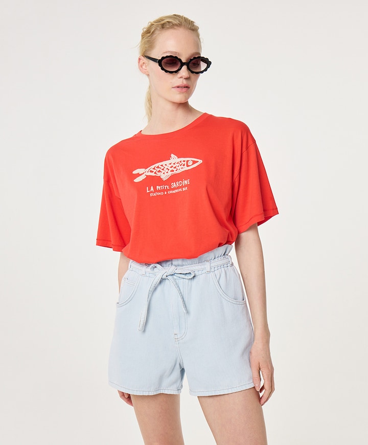 Dames T-shirt oranje