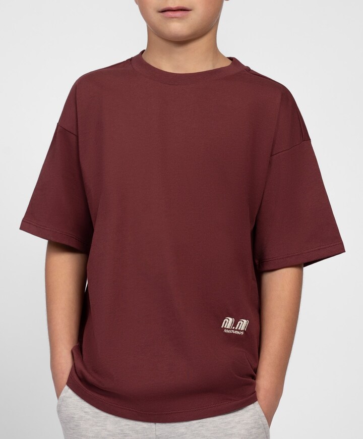 Jongens T-shirt bordeaux