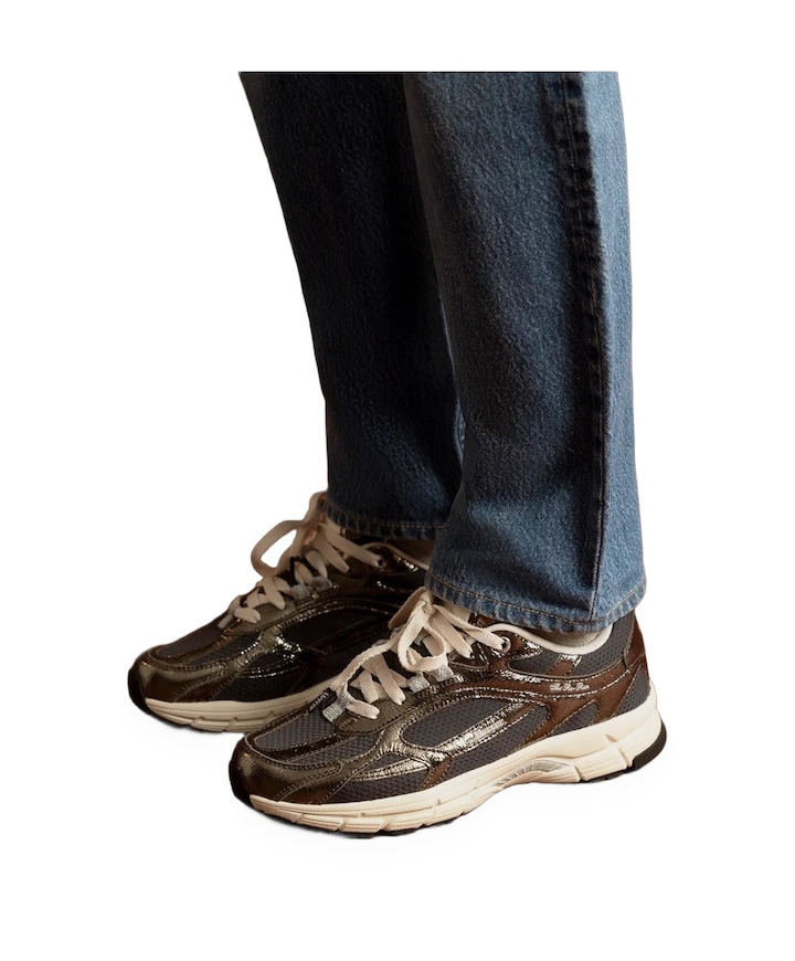 The Re-Run Cracked dames sneakers groen