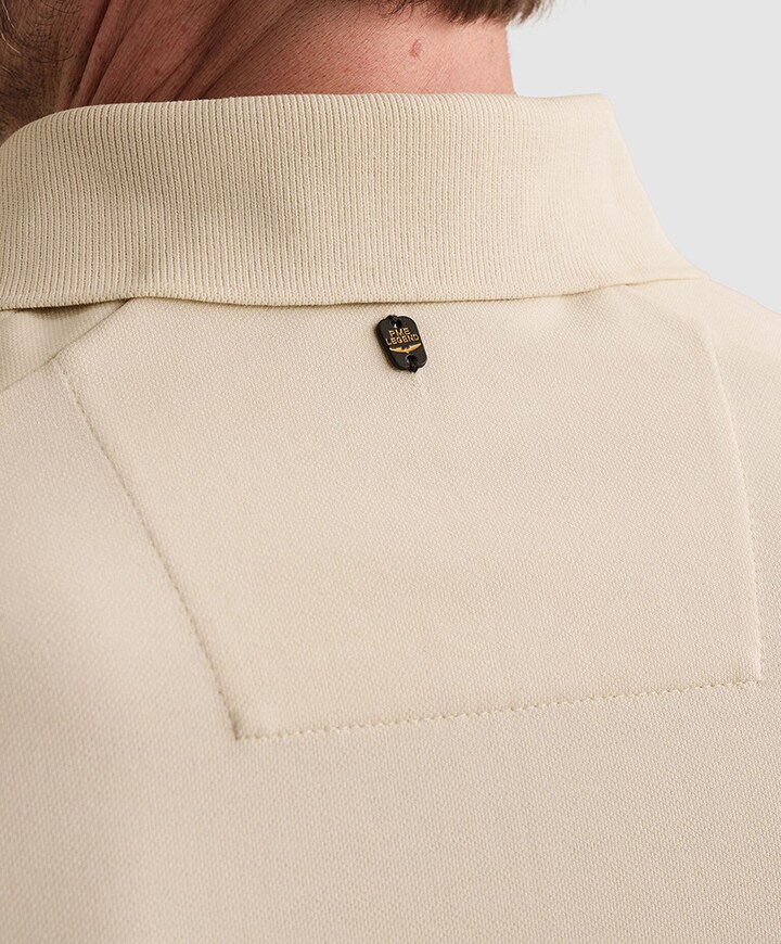 Heren polo ecru