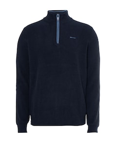 Heren trui met rits blauw