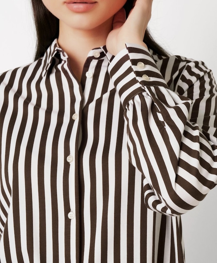 Dames blouse bruin