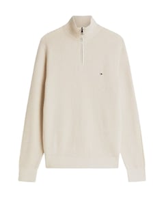 Heren trui met rits beige