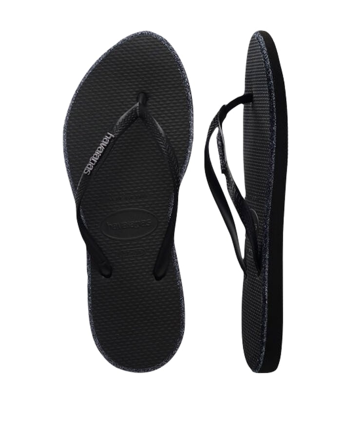 HAV. SLIM POINT dames slippers zwart