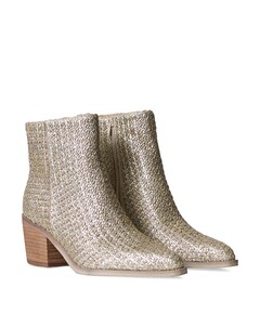 Damita dames enkellaarzen goud