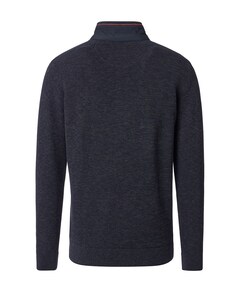 Heren trui met rits blauw