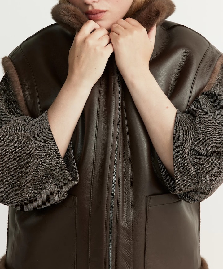 Dames gilet bruin