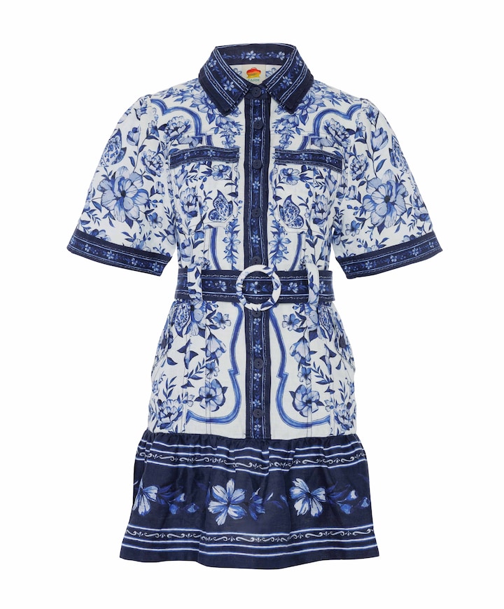 Dames jurk blauw