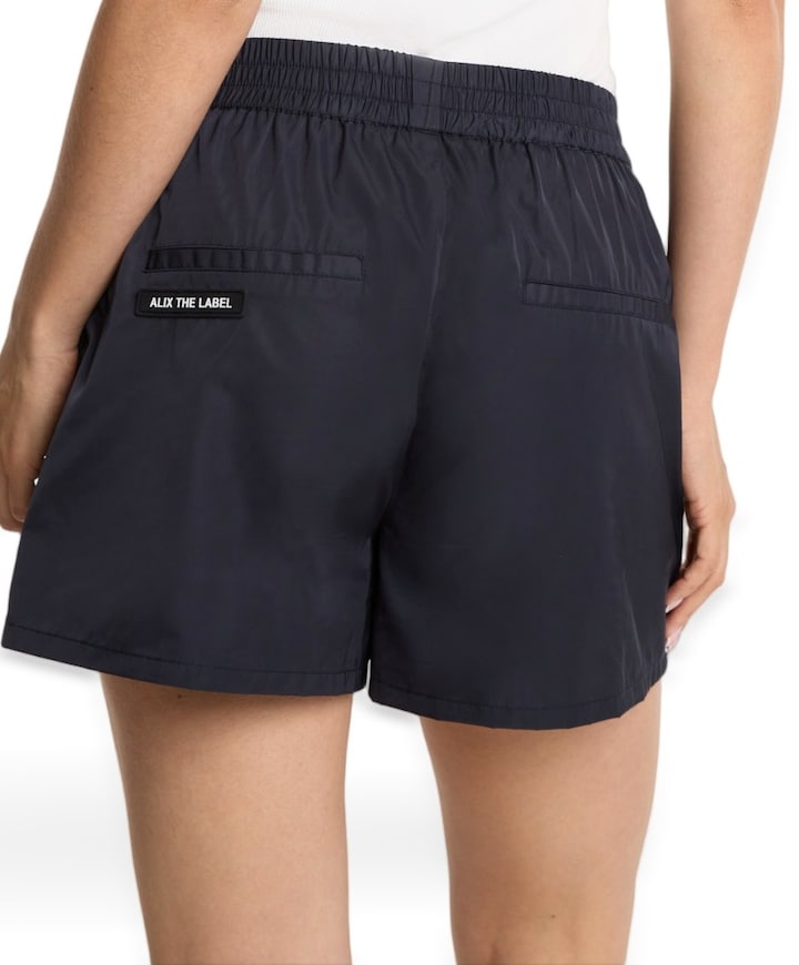 EYELET dames korte broek blauw