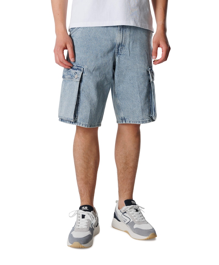 478 Baggy cargo shorts blauw