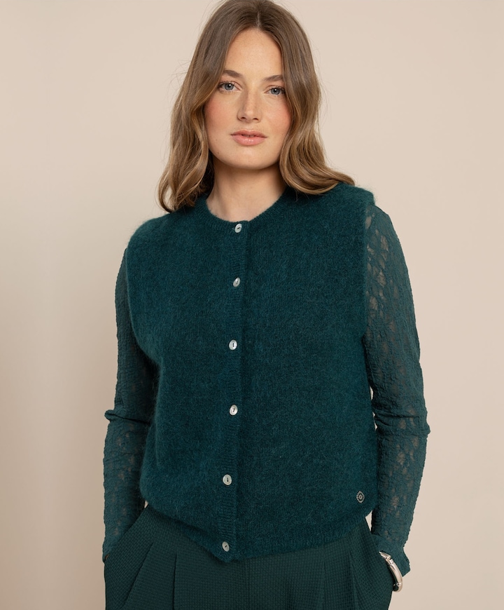 Dames gilet groen